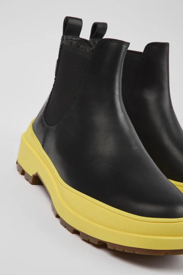 Women Camper Ankle Boots Brutus Trek HYDROSHIELD MICHELIN Black Leather Ankle Boots