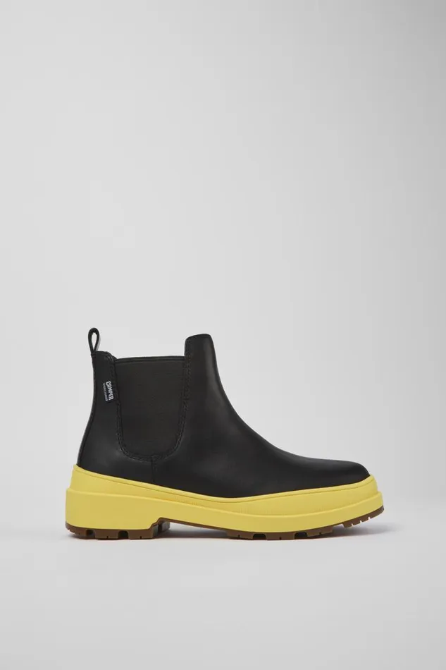 Women Camper Ankle Boots Brutus Trek HYDROSHIELD MICHELIN Black Leather Ankle Boots