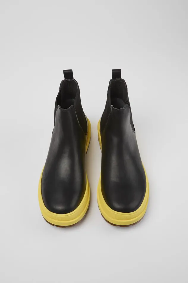 Women Camper Ankle Boots Brutus Trek HYDROSHIELD MICHELIN Black Leather Ankle Boots