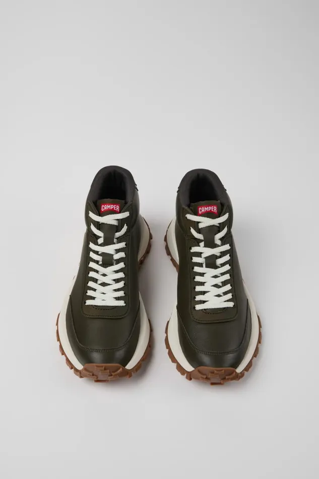 Women Camper Ankle Boots Drift Trail VIBRAM Green Leather Sneakers Women Camper Ankle Boots Drift Trail VIBRAM Green Leather Sneakers