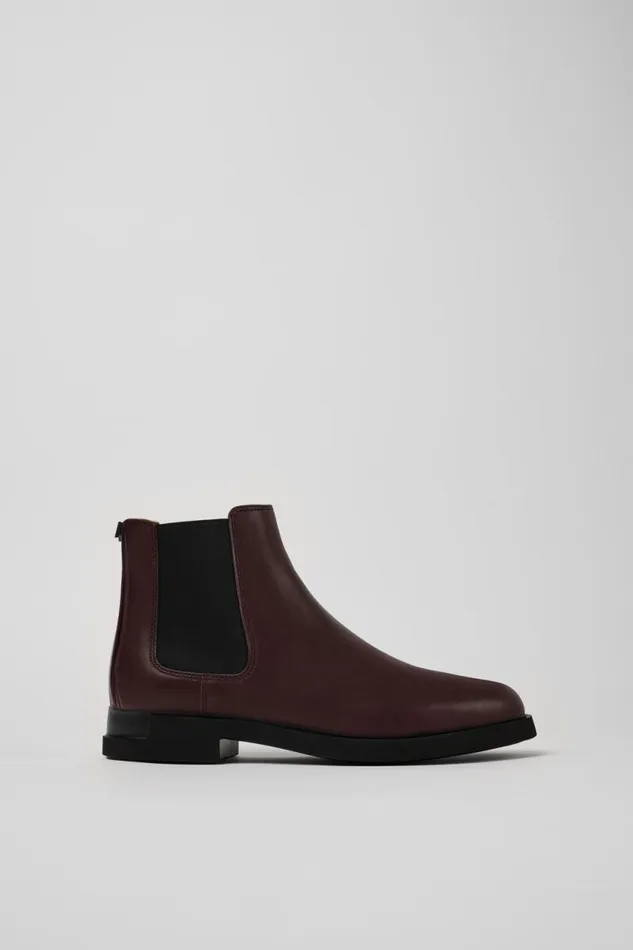 Women Camper Ankle Boots Iman Burgundy Leather Chelsea Boots Women Camper Ankle Boots Iman Burgundy Leather Chelsea Boots