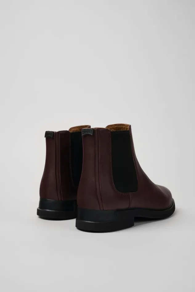 Women Camper Ankle Boots Iman Burgundy Leather Chelsea Boots Women Camper Ankle Boots Iman Burgundy Leather Chelsea Boots