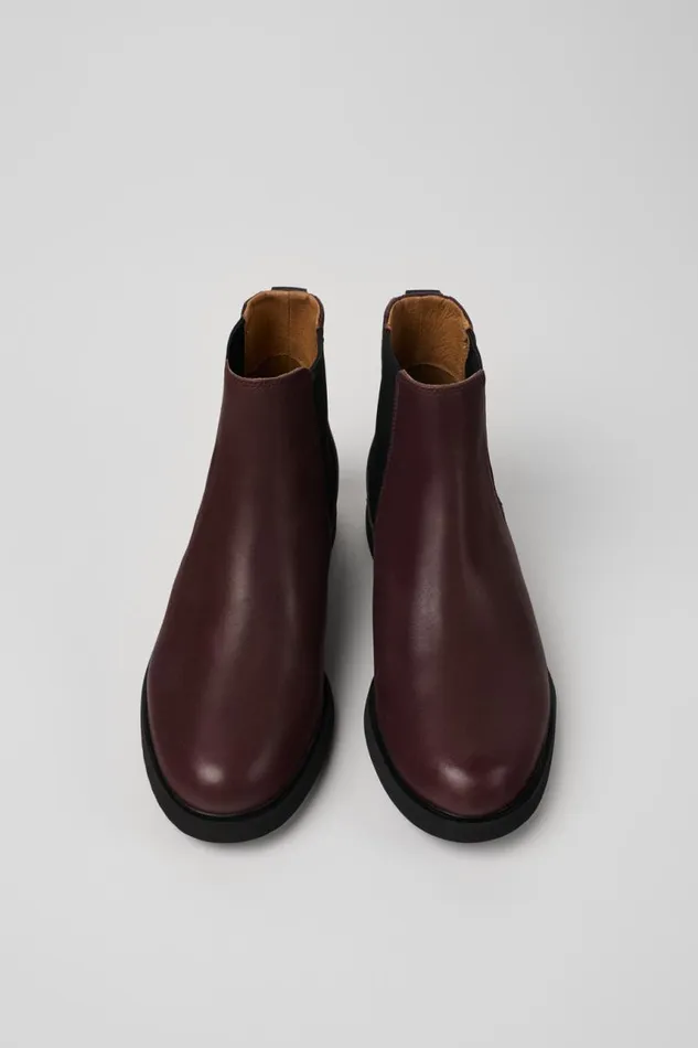 Women Camper Ankle Boots Iman Burgundy Leather Chelsea Boots Women Camper Ankle Boots Iman Burgundy Leather Chelsea Boots