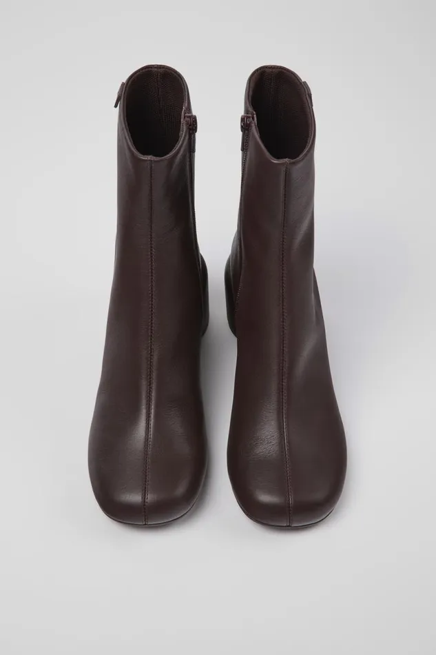Women Camper Ankle Boots Niki Burgundy Leather Boots Women Camper Ankle Boots Niki Burgundy Leather Boots