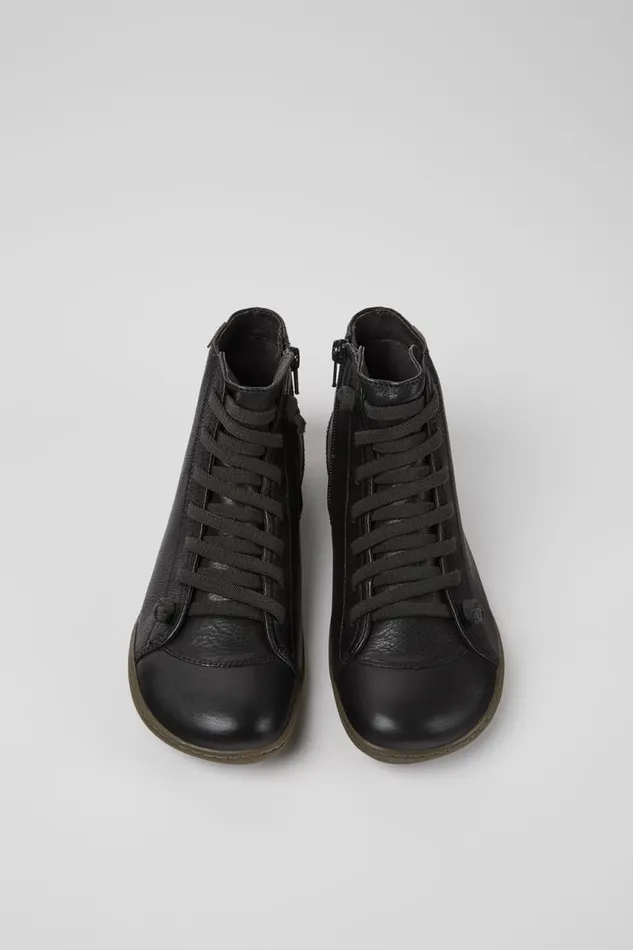 Women Camper Ankle Boots Peu Black Ankle Boot