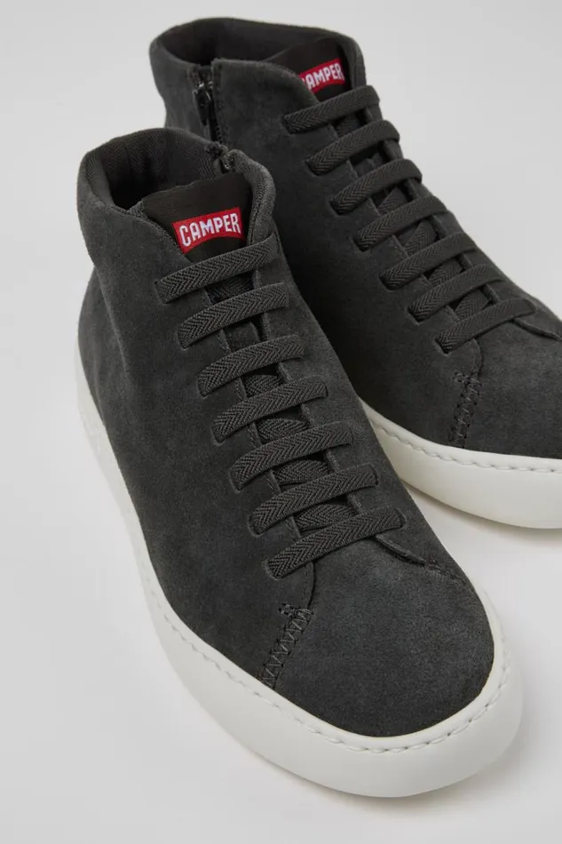 Women Camper Ankle Boots Peu Touring Gray Nubuck Ankle Boots