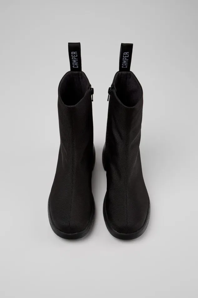 Women Camper Ankle Boots Thelma Black Textile Boots Women Camper Ankle Boots Thelma Black Textile Boots