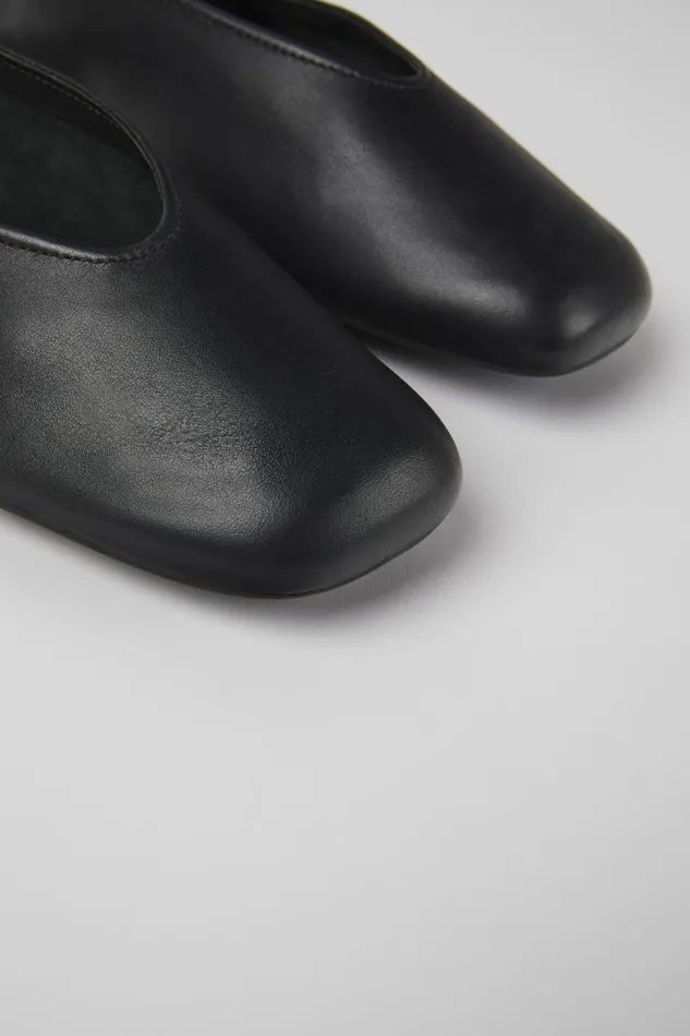 Women Camper Ballerinas Casi Myra Black Leather Moccasins