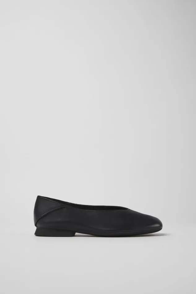 Women Camper Ballerinas Casi Myra Black Leather Moccasins Women Camper Ballerinas Casi Myra Black Leather Moccasins