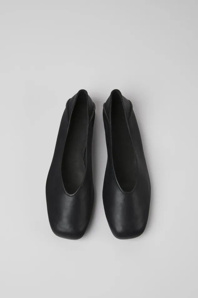 Women Camper Ballerinas Casi Myra Black Leather Moccasins Women Camper Ballerinas Casi Myra Black Leather Moccasins