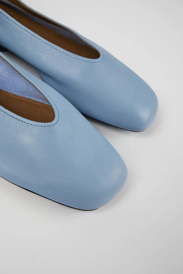 Women Camper Ballerinas Casi Myra Blue Leather Ballerina