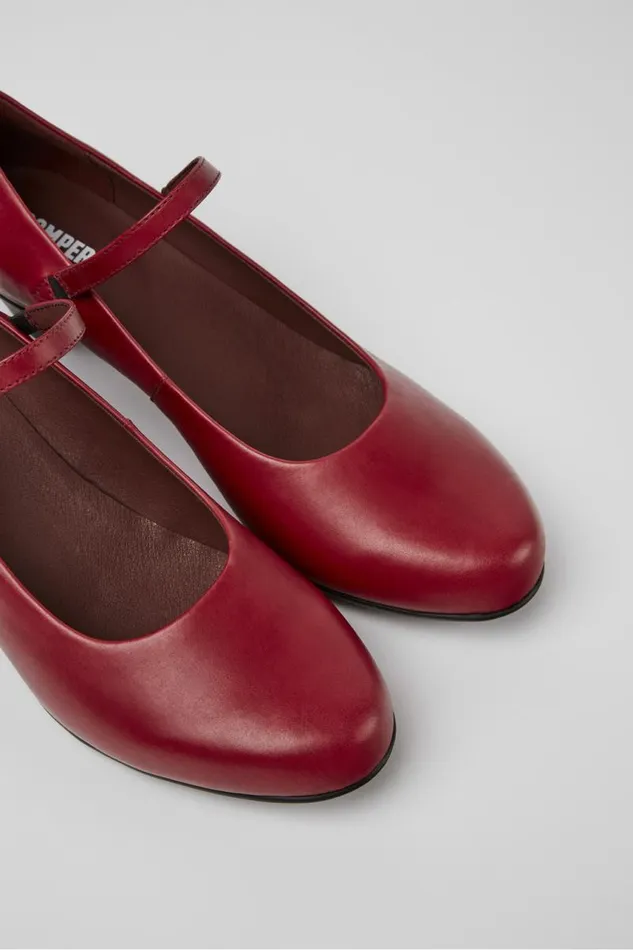 Women Camper Ballerinas Helena Red Heels