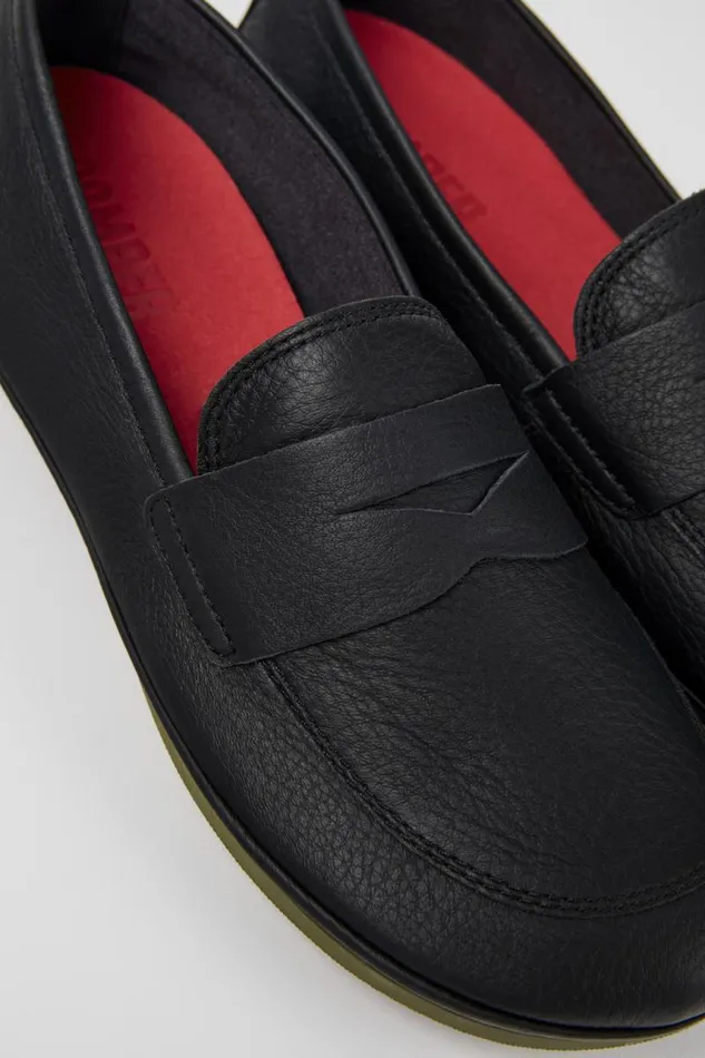 Women Camper Ballerinas Right Black Leather Loafer