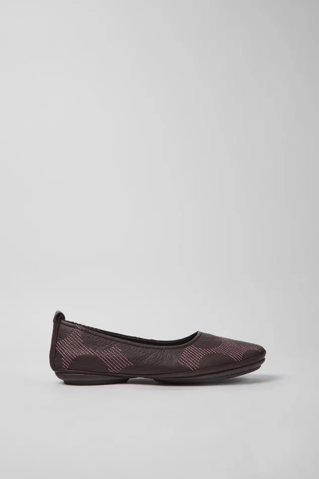 Women Camper Ballerinas Twins Multicolored Leather Ballerinas