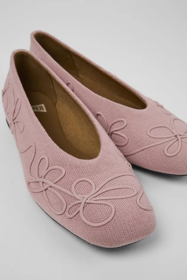Women Camper Ballerinas Twins Pink Textile Ballerinas