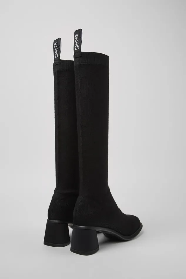 Women Camper Boots Kiara TENCEL Black Textile Highboot