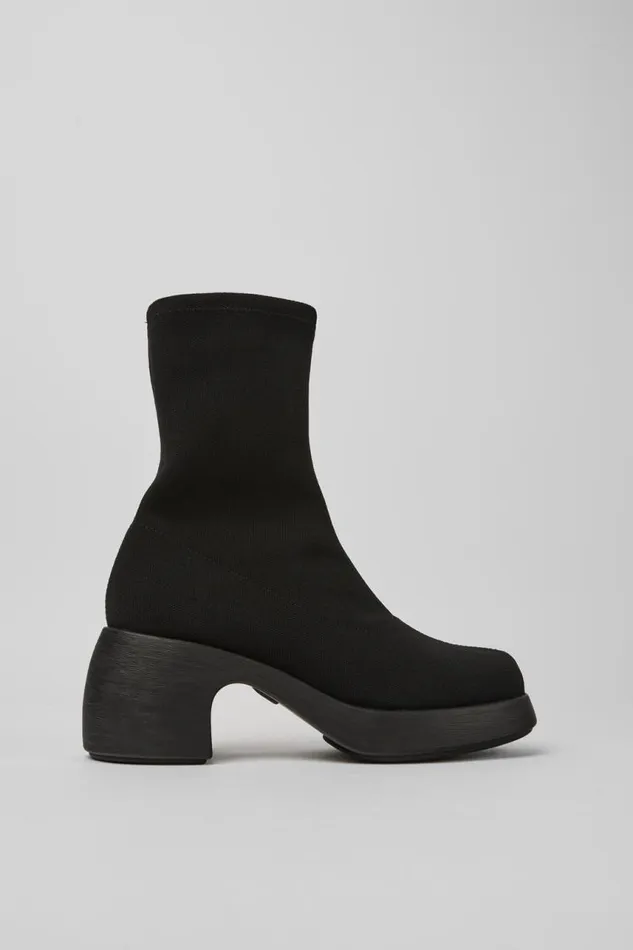 Women Camper Boots Thelma TENCEL Black Textile Boots Women Camper Boots Thelma TENCEL Black Textile Boots