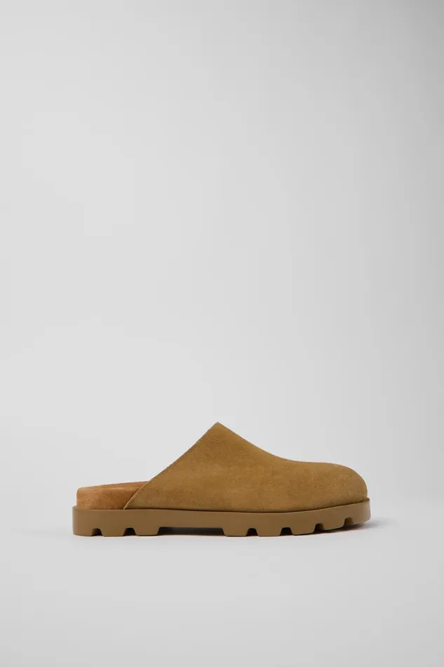 Women Camper Casual Shoes Brutus Sandal Brown Nubuck Clog Women Camper Casual Shoes Brutus Sandal Brown Nubuck Clog