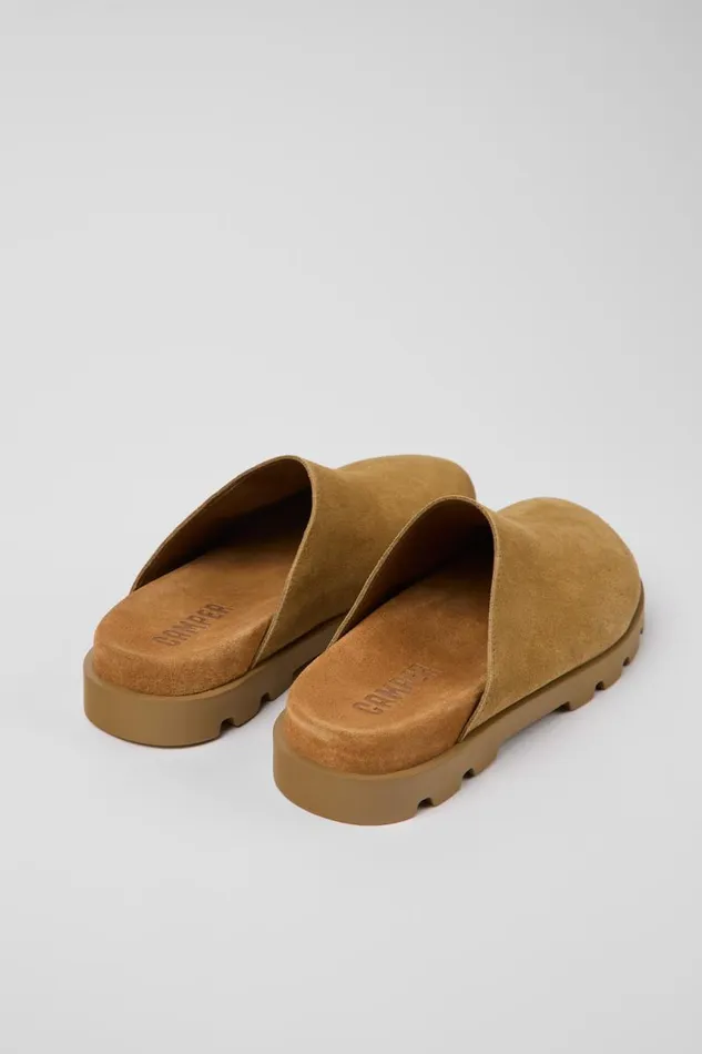 Women Camper Casual Shoes Brutus Sandal Brown Nubuck Clog Women Camper Casual Shoes Brutus Sandal Brown Nubuck Clog