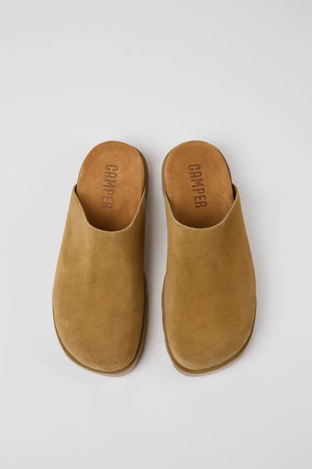 Women Camper Casual Shoes Brutus Sandal Brown Nubuck Clog Women Camper Casual Shoes Brutus Sandal Brown Nubuck Clog