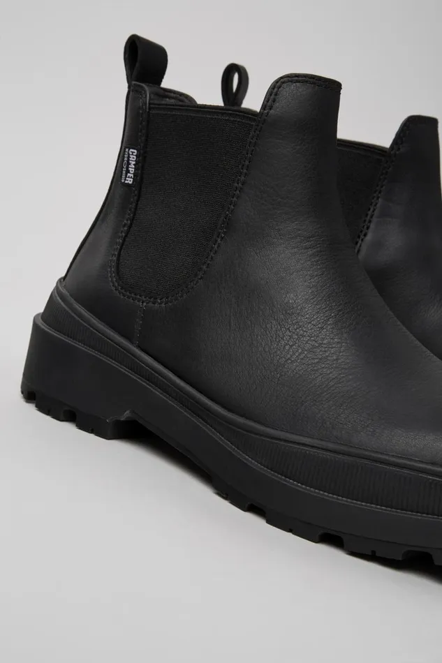 Women Camper Casual Shoes Brutus Trek HYDROSHIELD MICHELIN Black Leather Ankle Boots
