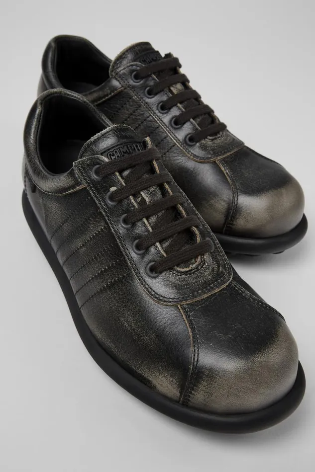 Women Camper Casual Shoes Pelotas Bicolor Leather Shoes