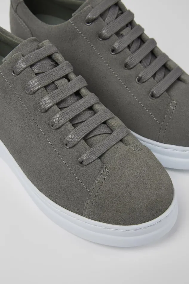 Women Camper Casual Shoes Runner Up Gray Nubuck Sneakers