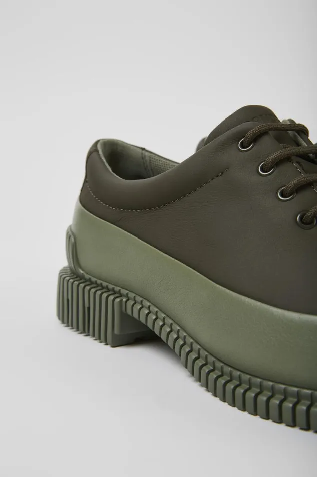 Women Camper Flat Shoes Pix Green Shoes