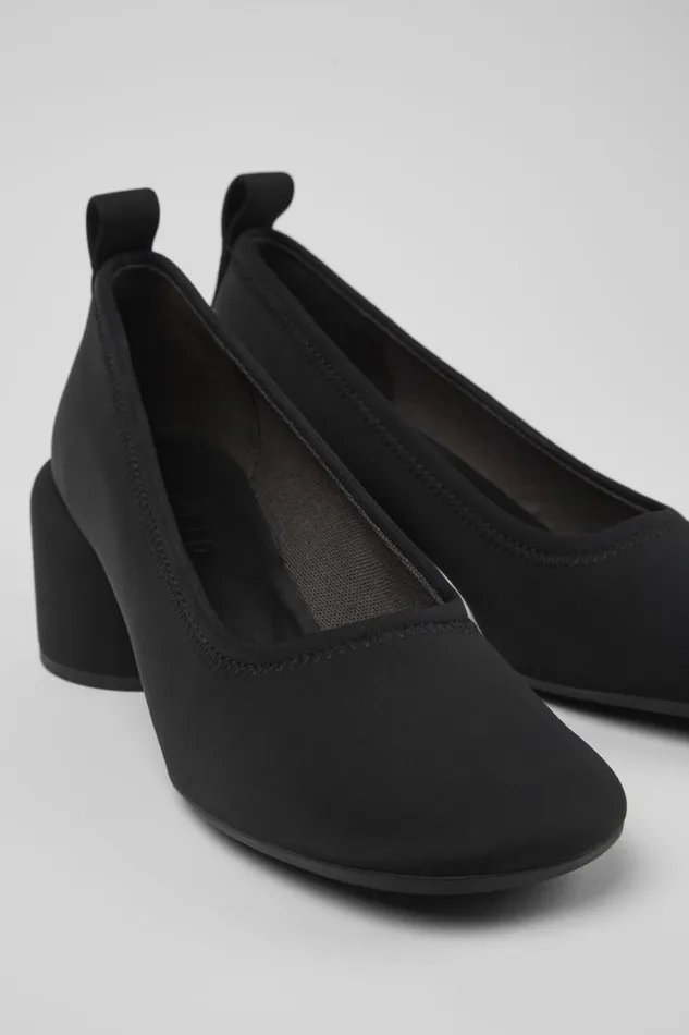 Women Camper Formal Shoes Niki Black Textile Ballerina