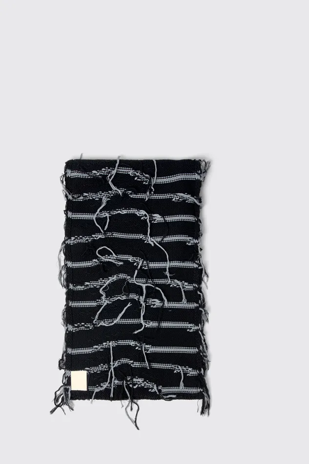 Women Camper Knit Knit Scarf Black Intarsia Knit Scarf Women Camper Knit Knit Scarf Black Intarsia Knit Scarf