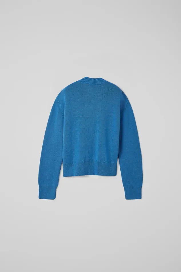 Women Camper Knit Melange Knit Sweater Blue Melange Knit Sweater Women Camper Knit Melange Knit Sweater Blue Melange Knit Sweater