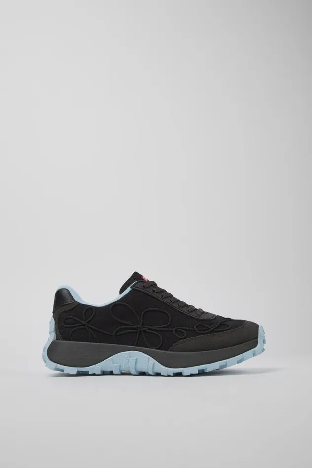 Women Camper Sneakers Drift Trail VIBRAM Black Textile And Nubuck Sneakers