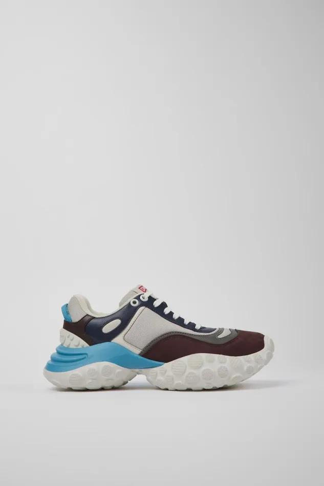 Women Camper Sneakers Pelotas Mars Multicolored Textile And Nubuck Sneakers
