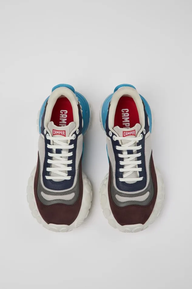 Women Camper Sneakers Pelotas Mars Multicolored Textile And Nubuck Sneakers