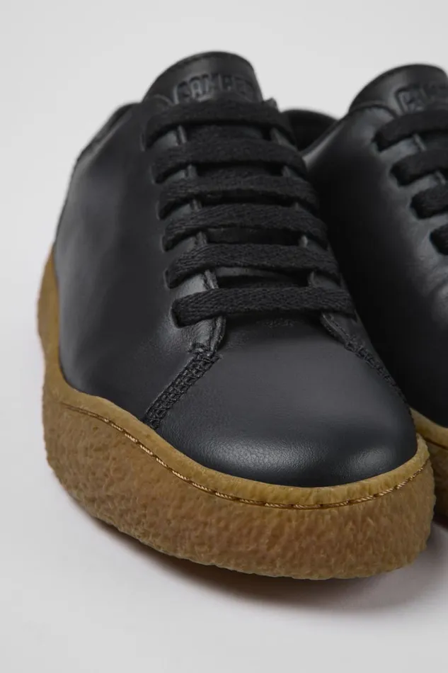 Women Camper Sneakers Peu Terreno Black Leather Sneakers