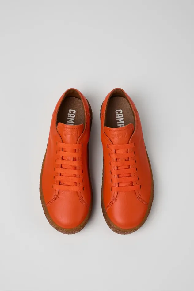 Women Camper Sneakers Peu Terreno Orange Leather Sneakers Women Camper Sneakers Peu Terreno Orange Leather Sneakers