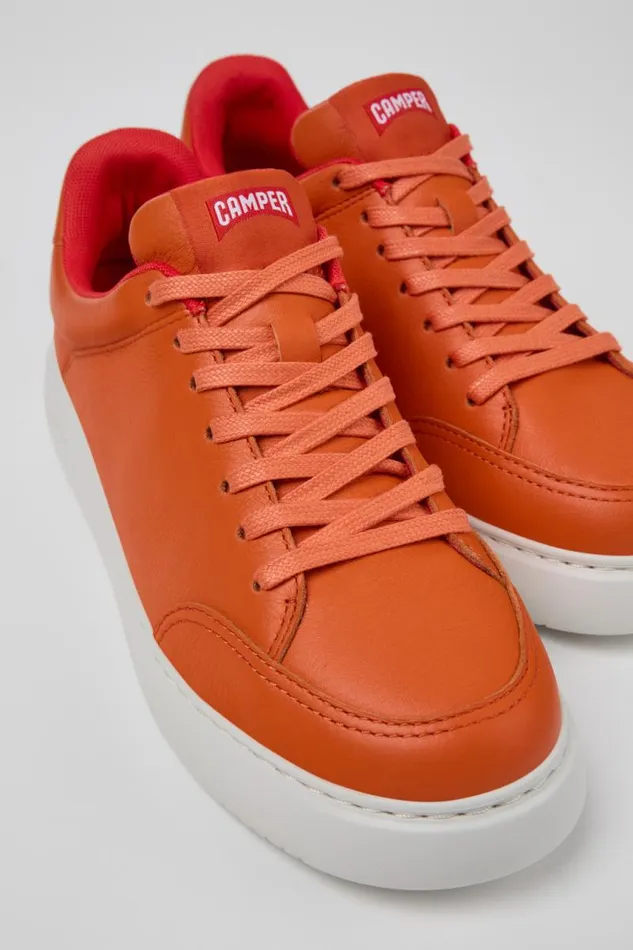 Women Camper Sneakers Runner K21 Orange Leather Sneakers