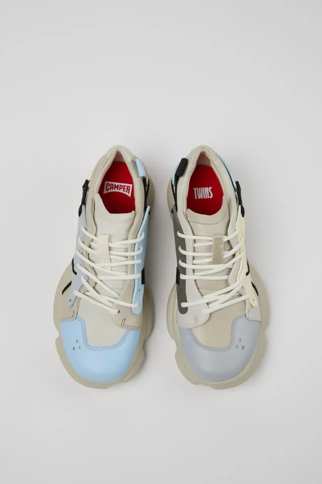 Women Camper Sneakers Twins Multicolored Leather And Textile Sneakers