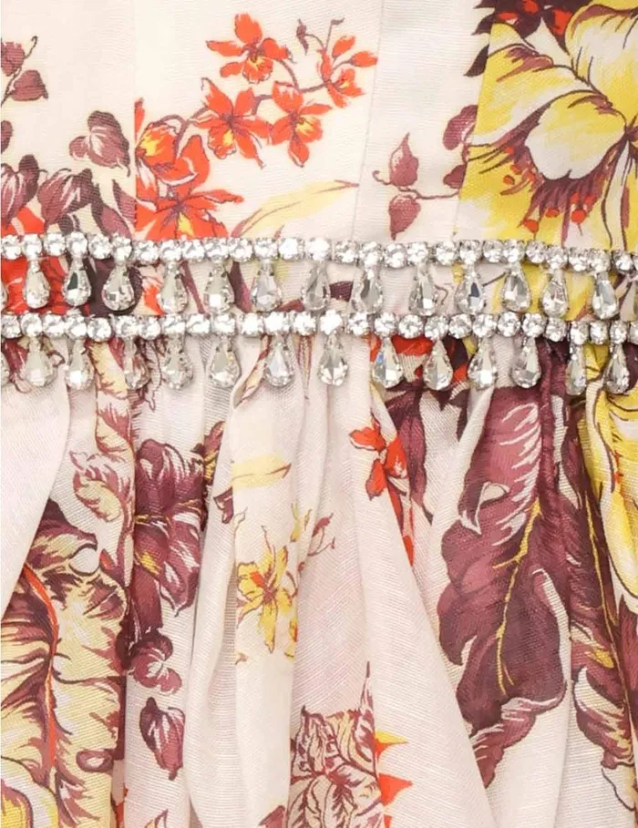 Women Clothing Zimmermann Matchmaker Tulip Dress Ivory Tropical Floral
