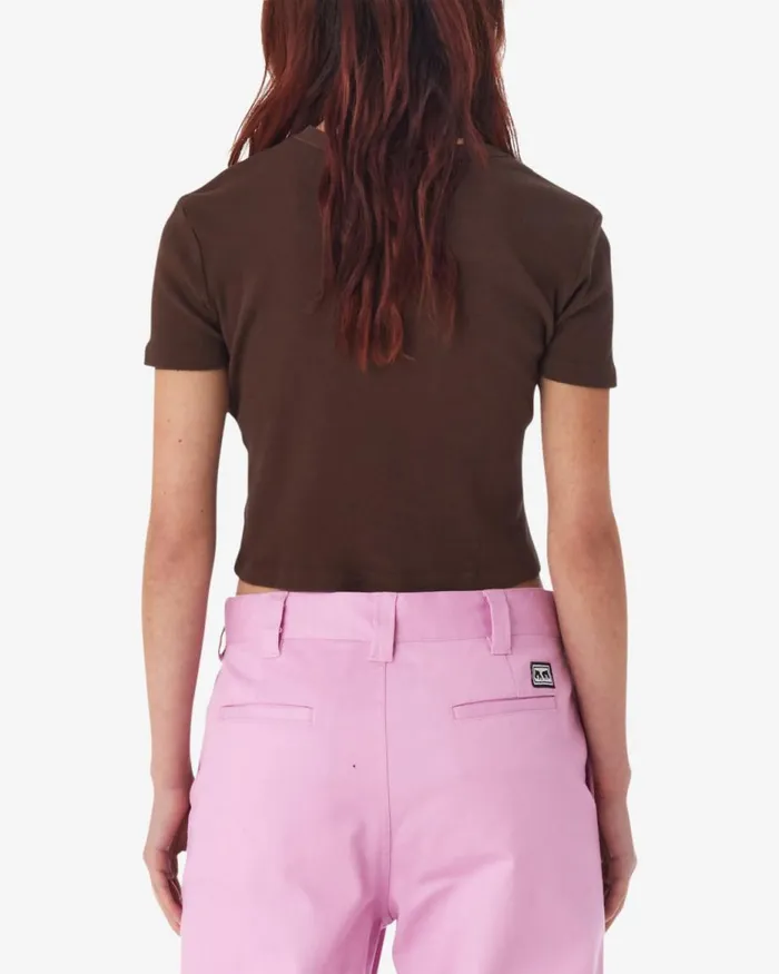Women COMMITED TO EXCELLENCE CROPPED RIB TSHIRT White OBEY Clothing TSHIRTS