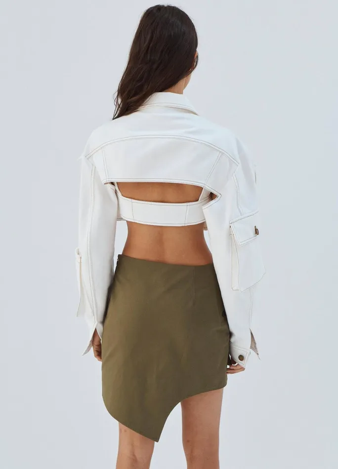 Women Deconstructed Trouser Mini Skirt With Pockets MONSE Bottoms
