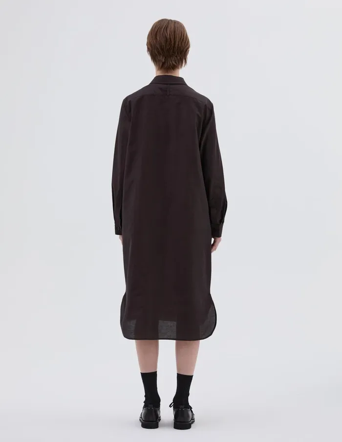 Women Double Pocket Dress Warm Brown Margaret Howell Dresses
