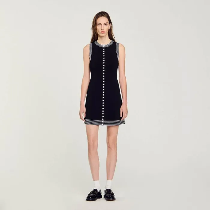 Women Dresses SANDRO Short Buttonup Dress Black