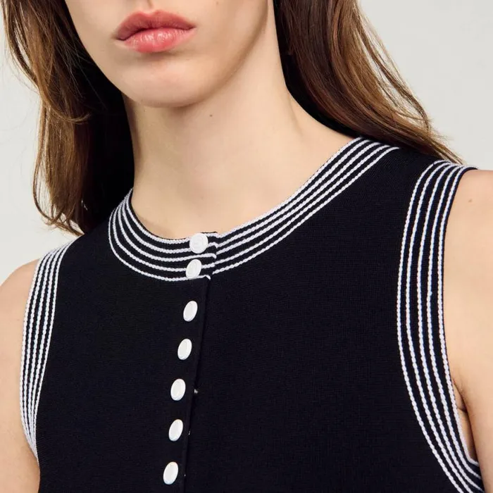 Women Dresses SANDRO Short Buttonup Dress Black