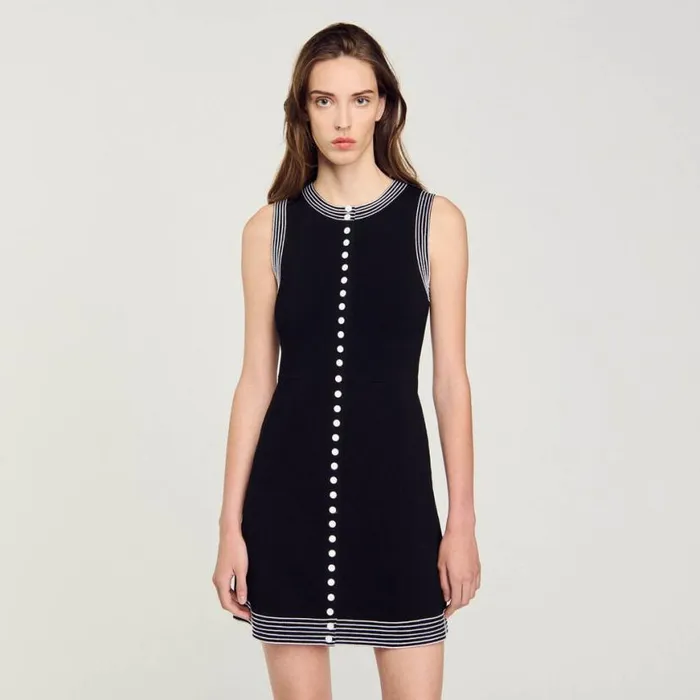 Women Dresses SANDRO Short Buttonup Dress Black