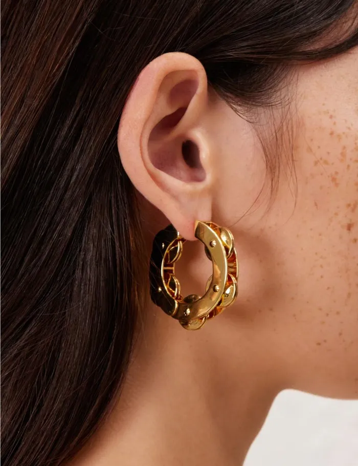 Women Earrings Zimmermann Zimmermann Swing Large Hoops Gold
