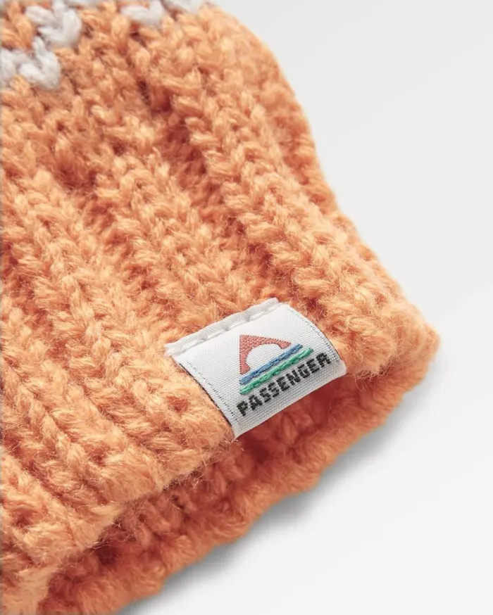 Women Gloves Passenger Lily Recycled Fleece Lined Fingerless Mittens Apricot Apricot