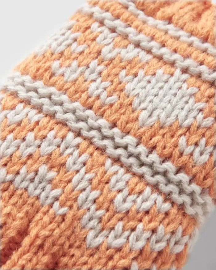 Women Gloves Passenger Lily Recycled Fleece Lined Fingerless Mittens Apricot Apricot