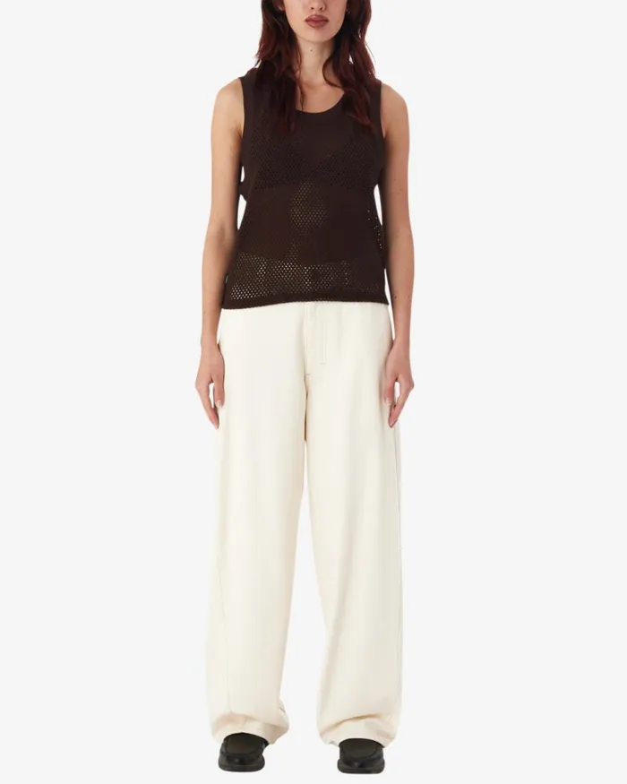Women HUDSON MESH TANK Java Brown OBEY Clothing TOPS