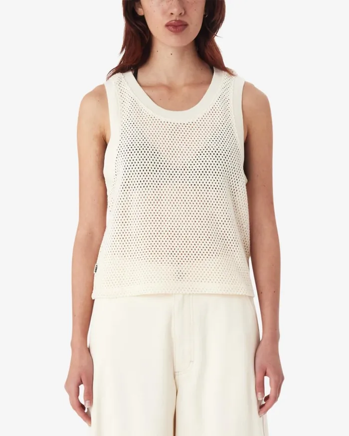 Women HUDSON MESH TANK Java Brown OBEY Clothing TOPS